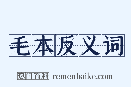 毛本反义词是什么意思的图片